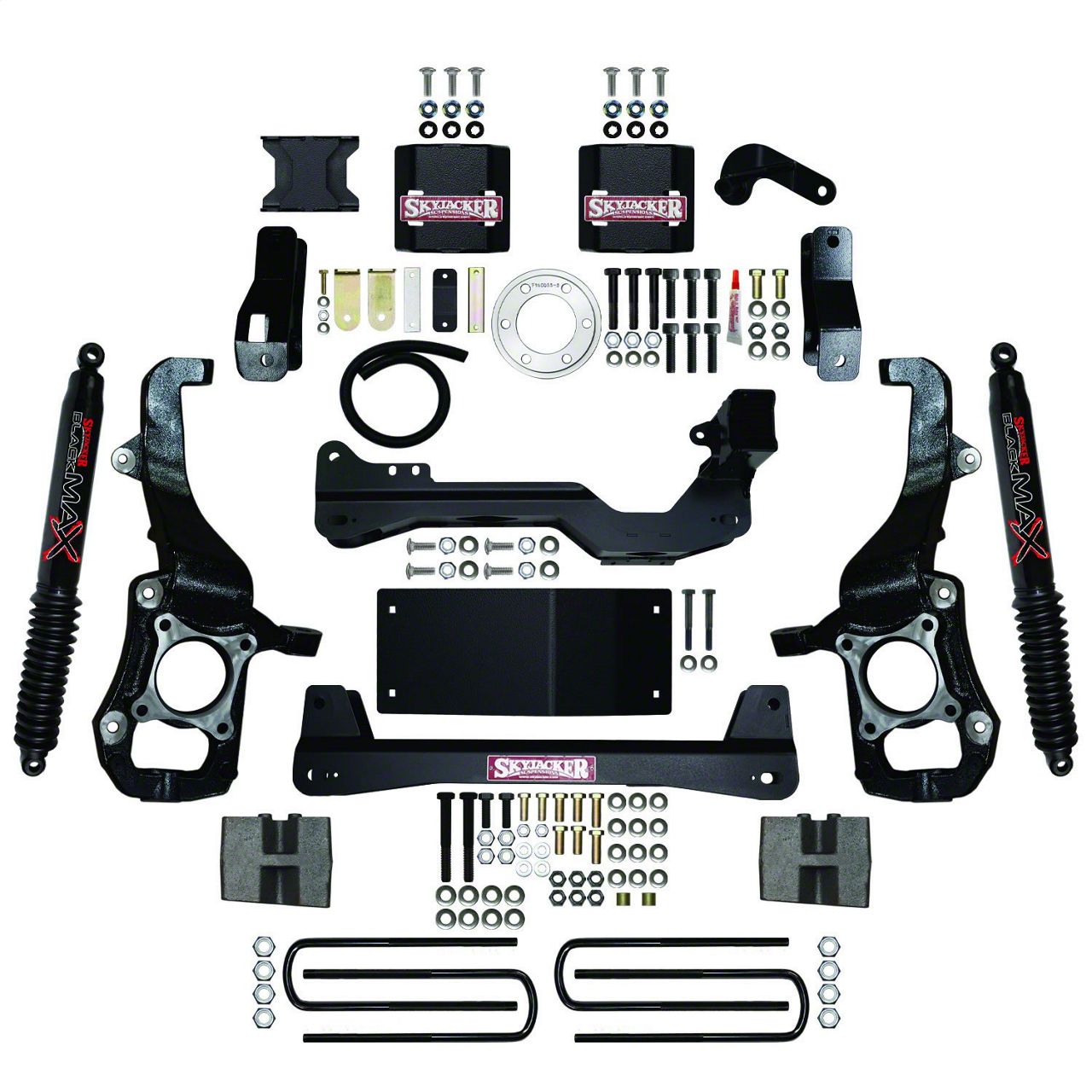 SkyJacker 6-Inch Suspension Lift Kit with Black MAX Shocks (21-24 4WD F-150 SuperCab, SuperCrew w/o CCD System, Excluding Powerstroke, Raptor &…