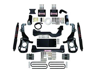 SkyJacker 6-Inch Suspension Lift Kit with Black MAX Shocks (21-25 4WD F-150 SuperCab, SuperCrew w/o CCD System, Excluding Powerstroke, Raptor & Tremor)