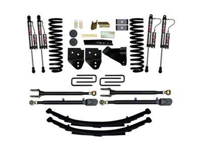 SkyJacker 4-Inch 4-Link Suspension Lift Kit with Rear Leaf Springs and ADX 2.0 Remote Reservoir Shocks (11-16 4WD 6.2L F-250 Super Duty)