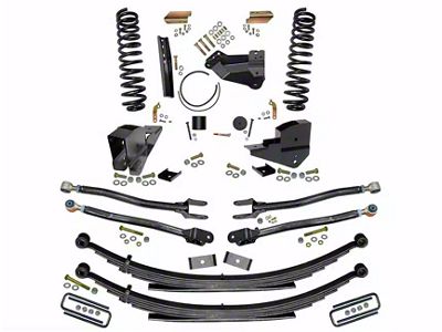 SkyJacker 4-Inch 4-Link Suspension Lift Kit with Rear Leaf Springs (23-24 4WD 6.7L Powerstroke F-250 Super Duty SRW w/o 4-Inch Axles, Factory LED Headlights, Onboard Scales)