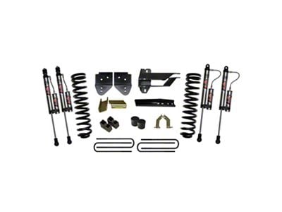 SkyJacker 4-Inch Suspension Lift Kit with Rear Lift Blocks and ADX 2.0 Remote Reservoir Monotube Shocks (17-22 4WD 6.7L Powerstroke F-250 Super Duty w/o Tremor Package)