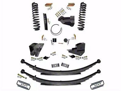 SkyJacker 4-Inch Suspension Lift Kit with Rear Leaf Springs (23-25 4WD 6.7L Powerstroke F-250 Super Duty SRW w/o 4-Inch Axles, Factory LED Headlights, Onboard Scales)