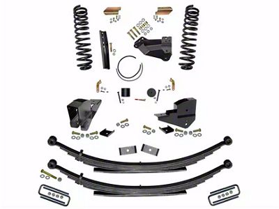 SkyJacker 4-Inch Suspension Lift Kit with Rear Leaf Springs (23-24 4WD 6.7L Powerstroke F-250 Super Duty SRW w/o 4-Inch Axles, Factory LED Headlights, Onboard Scales)