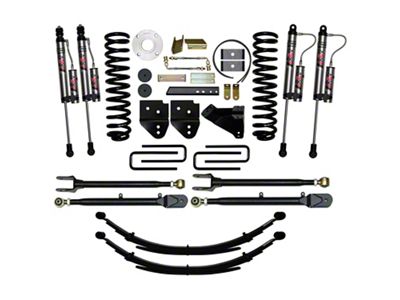 SkyJacker 6-Inch 4-Link Suspension Lift Kit with Rear Leaf Springs and ADX 2.0 Remote Reservoir Shocks (11-16 4WD 6.2L F-250 Super Duty)