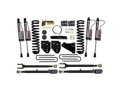 SkyJacker 6-Inch 4-Link Suspension Lift Kit with Rear Lift Blocks and ADX 2.0 Remote Reservoir Shocks (11-16 4WD 6.2L F-250 Super Duty)