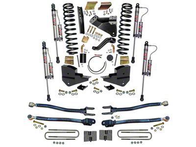 SkyJacker 6-Inch 4-Link Suspension Lift Kit with ADX 2.0 Remote Reservoir Monotube Shocks (23-24 4WD 6.7L Powerstroke F-250 Super Duty w/o 4-Inch Axles, Factory LED Headlights, Onboard Scales)