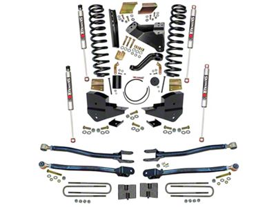 SkyJacker 6-Inch 4-Link Suspension Lift Kit with M95 Performance Shocks (23-25 4WD 6.7L Powerstroke F-250 Super Duty w/o 4-Inch Axles, Factory LED Headlights, Onboard Scales)