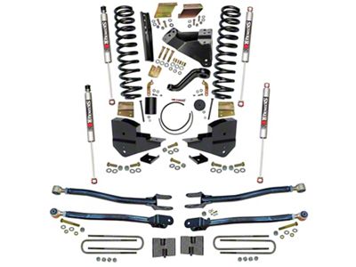 SkyJacker 6-Inch 4-Link Suspension Lift Kit with M95 Performance Shocks (23-24 4WD 6.7L Powerstroke F-250 Super Duty w/o 4-Inch Axles, Factory LED Headlights, Onboard Scales)