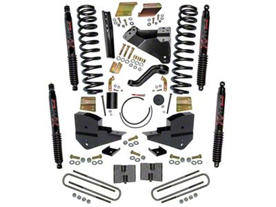 SkyJacker 6-Inch Suspension Lift Kit with Black MAX Shocks (23-25 4WD 6.7L Powerstroke F-250 Super Duty w/o 4-Inch Axles, Factory LED Headlights, Onboard Scales)