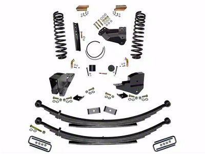SkyJacker 6-Inch Suspension Lift Kit with Rear Leaf Springs (23-24 4WD 6.8L, 7.3L F-250 Super Duty w/o 4-Inch Axles, Factory LED Headlights, Onboard Scales)