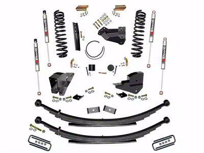 SkyJacker 6-Inch Suspension Lift Kit with Rear Leaf Springs and M95 Performance Shocks (23-24 4WD 6.8L, 7.3L F-250 Super Duty w/o 4-Inch Axles, Factory LED Headlights, Onboard Scales)