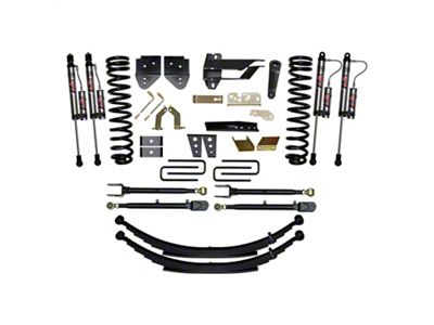 SkyJacker 8.50-Inch 4-Link Suspension Lift Kit with Rear Leaf Springs and ADX 2.0 Remote Reservoir Monotube Shocks (17-22 4WD 6.2L, 7.3L F-250 Super Duty w/o Tremor Package)