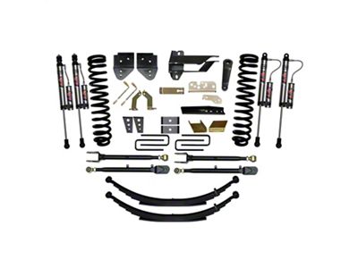 SkyJacker 8.50-Inch 4-Link Suspension Lift Kit with Rear Leaf Springs and ADX 2.0 Remote Reservoir Monotube Shocks (17-22 4WD 6.7L Powerstroke F-250 Super Duty w/o Tremor Package)