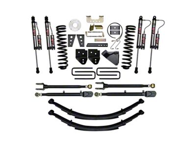 SkyJacker 8.50-Inch 4-Link Suspension Lift Kit with Rear Leaf Springs and ADX 2.0 Remote Reservoir Shocks (11-16 4WD 6.2L F-250 Super Duty)