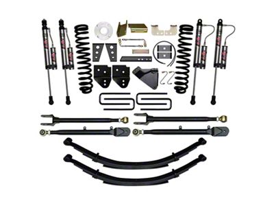 SkyJacker 8.50-Inch 4-Link Suspension Lift Kit with Rear Leaf Springs and ADX 2.0 Remote Reservoir Shocks (11-16 4WD 6.7L Powerstroke F-250 Super Duty)