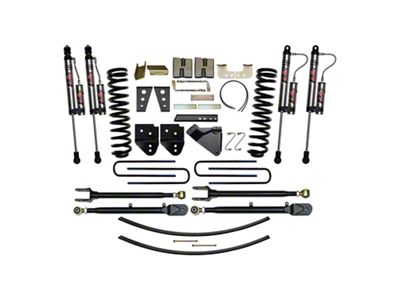 SkyJacker 8.50-Inch 4-Link Suspension Lift Kit with Rear Lift Blocks and ADX 2.0 Remote Reservoir Shocks (11-16 4WD 6.2L F-250 Super Duty)