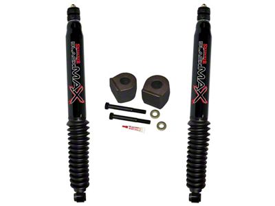 SkyJacker 2.50-Inch Metal Spacer Leveling Kit with Black MAX Shocks (11-16 4WD F-350 Super Duty)