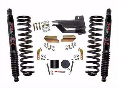 SkyJacker 2.50-Inch Front Coil Spring Leveling Kit with Black MAX Shocks (17-25 4WD 6.7L Powerstroke F-350 Super Duty, Excluding Tremor)