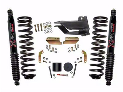 SkyJacker 2.50-Inch Front Coil Spring Leveling Kit with Black MAX Shocks (17-24 4WD 6.7L Powerstroke F-350 Super Duty, Excluding Tremor)