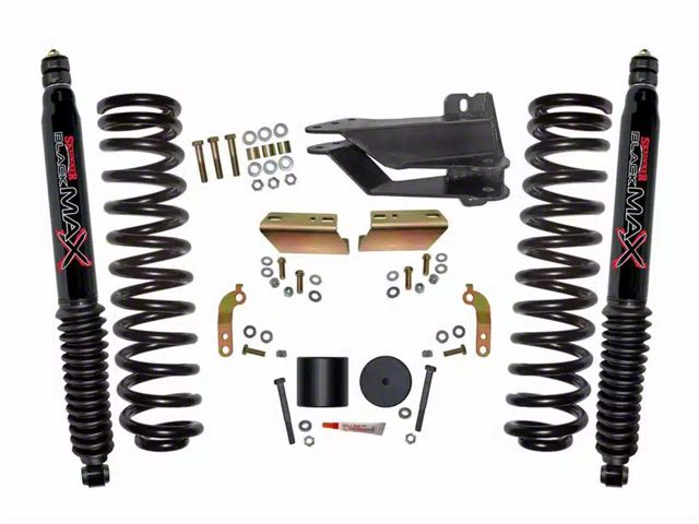 SkyJacker 2.50-Inch Front Coil Spring Leveling Kit with Black MAX Shocks (17-24 4WD 6.7L Powerstroke F-350 Super Duty, Excluding Tremor)