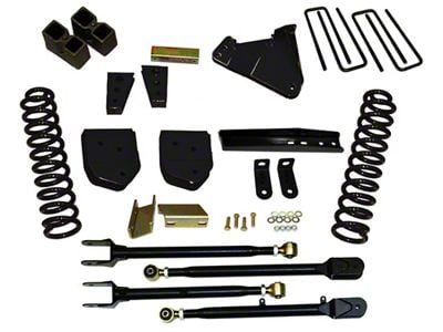 SkyJacker 4-Inch Suspension Lift Kit with 4-Link Conversion and Black MAX Shocks (11-16 4WD 6.2L F-350 Super Duty)
