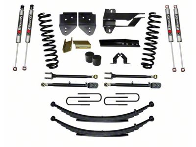 SkyJacker 4-Inch Suspension Lift Kit with 4-Link Conversion, Rear Leaf Springs and M95 Performance Shocks (17-22 4WD 6.2L F-350 Super Duty)