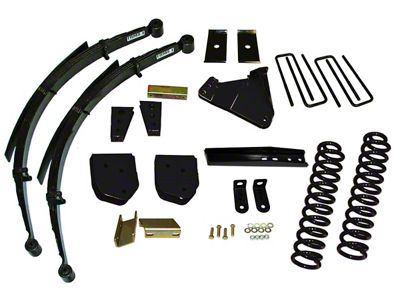 SkyJacker 4-Inch Suspension Lift Kit with Rear Leaf Springs and Black MAX Shocks (11-16 4WD 6.2L F-350 Super Duty)