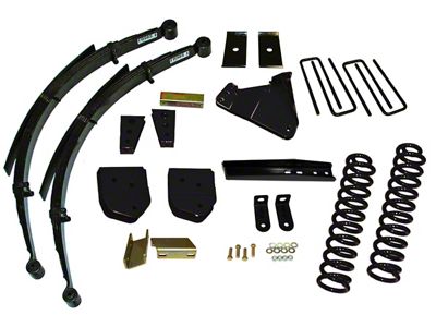 SkyJacker 4-Inch Suspension Lift Kit with Rear Leaf Springs and Black MAX Shocks (11-16 4WD 6.7L Powerstroke F-350 Super Duty)