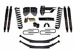 SkyJacker 4-Inch Suspension Lift Kit with Rear Leaf Springs and Black MAX Shocks (17-22 4WD 6.7L Powerstroke F-350 Super Duty)