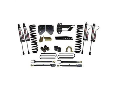 SkyJacker 4-Inch 4-Link Suspension Lift Kit with ADX 2.0 Remote Reservoir Monotube Shocks (17-22 4WD 6.2L, 7.3L F-350 Super Duty w/o Tremor Package)