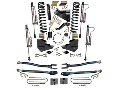 SkyJacker 6-Inch 4-Link Suspension Lift Kit with ADX 2.0 Remote Reservoir Monotube Shocks (23-25 4WD 6.7L Powerstroke F-350 Super Duty SRW w/o 4-Inch Axles, Factory LED Headlights, Onboard Scales)