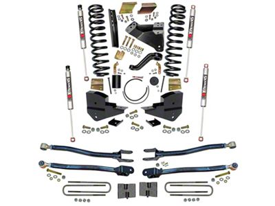 SkyJacker 6-Inch 4-Link Suspension Lift Kit with M95 Performance Shocks (23-24 4WD 6.7L Powerstroke F-350 Super Duty SRW w/o 4-Inch Axles, Factory LED Headlights, Onboard Scales)