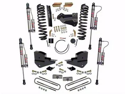 SkyJacker 6-Inch Suspension Lift Kit with Rear Lift Blocks and ADX 2.0 Remote Reservoir Monotube Shocks (23-24 4WD 6.8L, 7.3L F-350 Super Duty SRW w/o 4-Inch Axles, Factory LED Headlights, Onboard Scales)