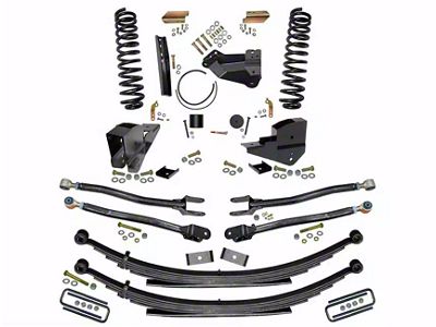 SkyJacker 6-Inch Suspension Lift Kit with Rear Leaf Springs (23-25 4WD 6.7L Powerstroke F-350 Super Duty SRW w/o 4-Inch Axles, Factory LED Headlights, Onboard Scales)