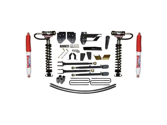 SkyJacker 8.50-Inch Coil-Over Kit with 4-Link Conversion, Lift Blocks, Rear Add-A-Leaf Springs and Hydro Shocks (17-22 4WD F-350 Super Duty)