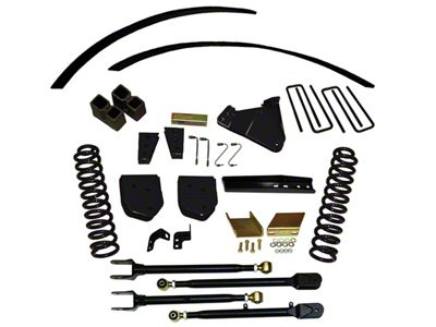 SkyJacker 8.50-Inch Suspension Lift Kit with 4-Link Conversion and Black MAX Shocks (11-16 4WD 6.7L Powerstroke F-350 Super Duty)