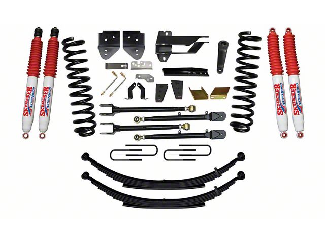 SkyJacker 8.50-Inch Suspension Lift Kit with 4-Link Conversion, Rear Leaf Springs and Nitro Shocks (17-22 4WD 6.2L F-350 Super Duty)