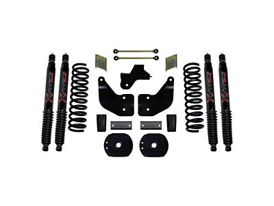 SkyJacker 4-Inch Suspension Lift with Rear Coil Spacers and Black MAX Shocks (19-24 4WD 6.7L RAM 2500 w/o Air Ride, Excluding Power Wagon)