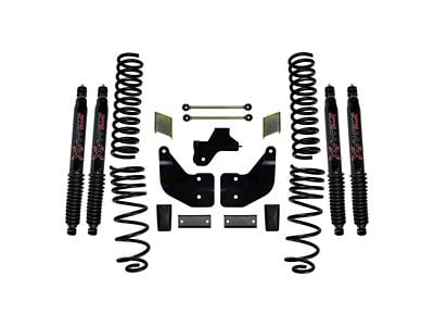 SkyJacker 4-Inch Suspension Lift with Rear Coil Springs and Black MAX Shocks (19-24 4WD 6.7L RAM 2500 w/o Air Ride, Excluding Power Wagon)