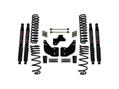 SkyJacker 4-Inch Suspension Lift with Rear Coil Springs and Black MAX Shocks (19-25 4WD 6.7L RAM 2500 w/o Air Ride, Excluding Power Wagon)