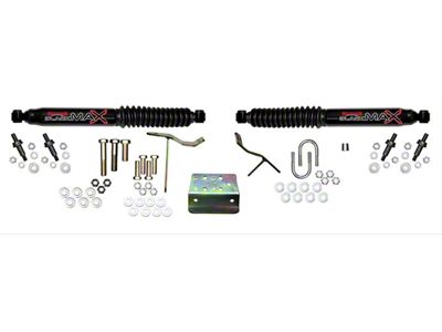 SkyJacker Black MAX Dual Steering Stabilizer Kit (03-09 4WD RAM 2500)