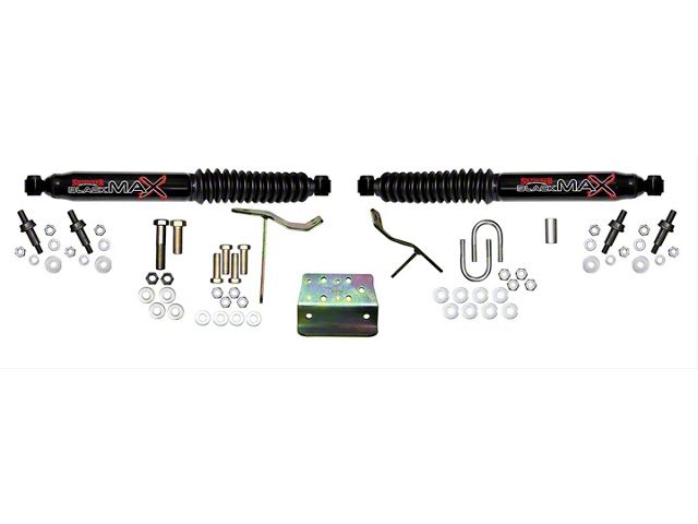 SkyJacker Black MAX Dual Steering Stabilizer Kit (10-13 4WD RAM 2500)