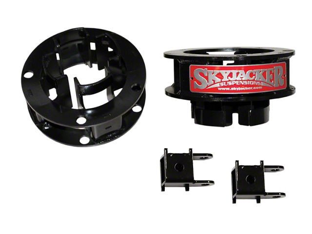 SkyJacker 2-Inch Front Metal Spacer Leveling Kit with Shock Extension Brackets (13-18 4WD RAM 3500)