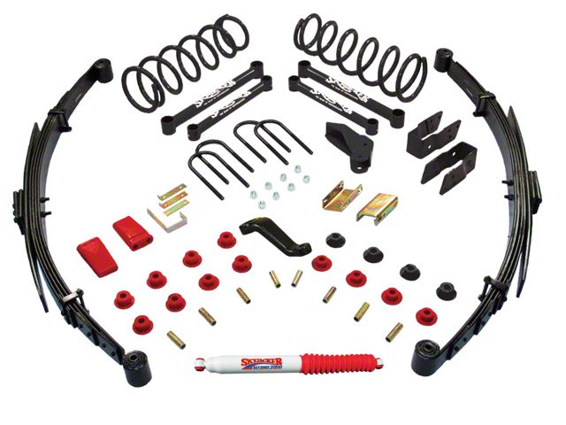 SkyJacker 6-Inch Suspension Lift Kit with Leaf Springs and Black MAX Shocks (10-12 4WD RAM 3500)