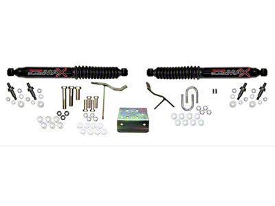 SkyJacker Black MAX Dual Steering Stabilizer Kit (03-09 4WD RAM 3500)