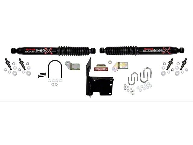 SkyJacker Black MAX Dual Steering Stabilizer Kit (13-24 4WD RAM 3500)