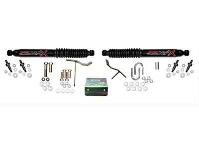 SkyJacker Black MAX Dual Steering Stabilizer Kit (10-12 4WD RAM 3500)