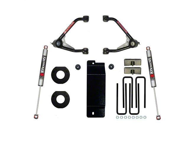 SkyJacker 3.50 to 4-Inch Upper Control Arm Lift Kit with M95 Performance Shocks (14-16 4WD Sierra 1500 w/ Cast Aluminum or Stamped Steel Control Arms, Excluding Denali)