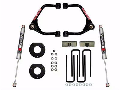 SkyJacker 3.50-Inch Suspension Lift Kit with M95 Performance MAX Shocks (19-24 Sierra 1500 Crew Cab w/ 5.80-Foot Short Box & Rear Mono-Leaf Springs, Excluding AT4 & Denali)