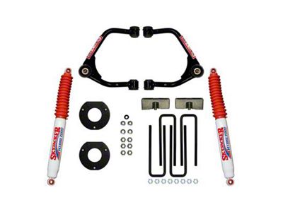 SkyJacker 3.50-Inch Upper A-Arm Lift Kit with Strut Spacers, Lift Blocks and Hydro Shocks (19-25 Sierra 1500 Crew Cab w/ 5.80-Foot Short Box, Excluding AT4 & Denali)